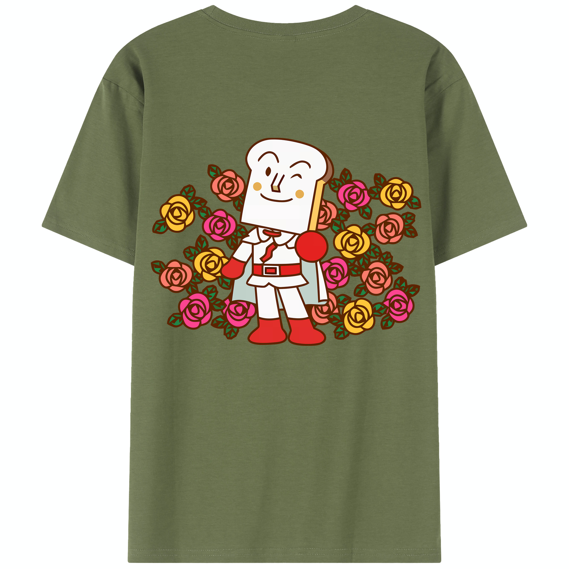 （画像用） アンパンマン Anpanman 綿100％半袖Tシャツ（背面プリント）